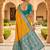 designer yellow zari weaving meenakari tassel pallu work silk blend saree