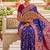 designer blue zari weaving meenakari tassel pallu work silk blend saree