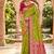 designer green zari weaving meenakari tassel pallu work silk blend saree