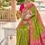 designer green zari weaving meenakari tassel pallu work silk blend saree