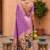 indian lavender zari motif design meenakari work banarasi silk blend saree