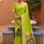 indian green zari motif design meenakari work banarasi silk blend saree