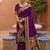 indian purple zari motif design meenakari work banarasi silk blend saree
