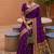 indian purple zari motif design meenakari work banarasi silk blend saree