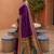 indian purple zari motif design meenakari work banarasi silk blend saree