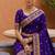 indian blue zari motif design meenakari work banarasi silk blend saree