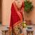 indian red zari motif design meenakari work banarasi silk blend saree