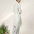 Cruise blue and ivory embroidered crepe and nysha silk kurta set with dupatta