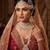 White 2-layer bridal jewelry set with earrings, maang tikka, pasha, nath & panja gold plated
