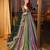 Multicolor velvet designer anarkali gown