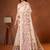 Womens elegant cream cotton silk saree with golden zari border, pallu with blouse