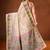 Womens elegant cream  cotton silk saree with golden zari border, pallu with blouse