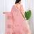 Womens elegant baby pink  cotton silk saree with golden zari border, pallu with blouse