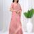 Womens elegant baby pink  cotton silk saree with golden zari border, pallu with blouse