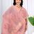 Womens elegant baby pink  cotton silk saree with golden zari border, pallu with blouse