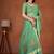 Womens elegant bottle green  cotton silk saree with golden zari border, pallu with blouse