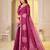 Womens elegant rani  cotton silk saree with golden zari border, pallu with blouse