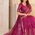 Womens elegant rani  cotton silk saree with golden zari border, pallu with blouse