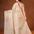 Womens elegant cream  cotton silk saree with golden zari border, pallu with blouse