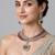 Ruby red and emerald green kundan statement necklace set