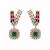 Ruby red and emerald green kundan statement necklace set