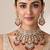 Gold plated ruby red kundan bridal necklace set with maang tikka