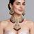 Gold plated kundan choker necklace set with chandbali earrings