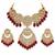 Gold plated kundan choker necklace set with chandbali earrings