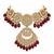 Gold plated kundan choker necklace set with chandbali earrings