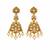 Gold plated pearl kundan necklace set with maang tikka