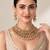 Antique gold plated kundan statement necklace set