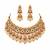 Antique gold plated kundan statement necklace set