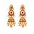 Antique gold plated kundan statement necklace set