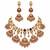 Gold plated multicolor kundan drop necklace set