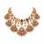 Gold plated multicolor kundan drop necklace set