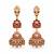Gold plated multicolor kundan drop necklace set