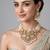Gold plated pearl kundan layered statement necklace set