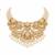 Gold plated pearl kundan layered statement necklace set