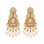 Gold plated pearl kundan layered statement necklace set