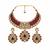 Gold plated ruby red moissanite statement necklace set
