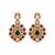 Gold plated ruby red moissanite statement necklace set