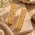 Gold plated kundan pearl leaf statement bangles