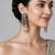Gold plated multicolor stone drop earrings