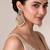 Gold plated pearl kundan layered chandbali earrings