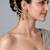 Gold plated pearl kundan layered earchain