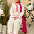 Women's Khadi Pakistani Farshi Salwar Suit with Embroidered Lace Detailing | Stitched 2-Piece Set