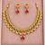 Gold-plated necklace set in multicolor - traditional style