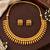 Gold-plated necklace set in gold - contemporary style