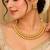 Gold-plated necklace set in gold - contemporary style