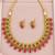Gold-plated necklace set in multicolor - traditional style
